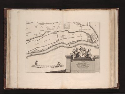 Map Showing the Lands etc. of the Overwaard within the Ring Dike of the Alblasserwaard by Mattheus van Nispen